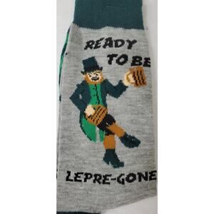 Men's St Patricks Day Crew Socks Novelty Fun One Pair NWT